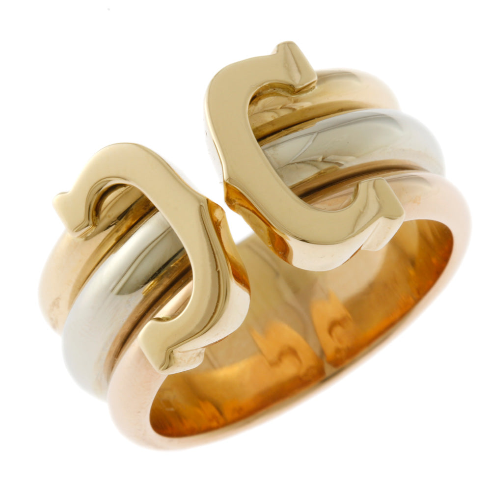 Cartier C2 Ring, Size 9, 18K Yellow Gold, Women's, CARTIER [Used