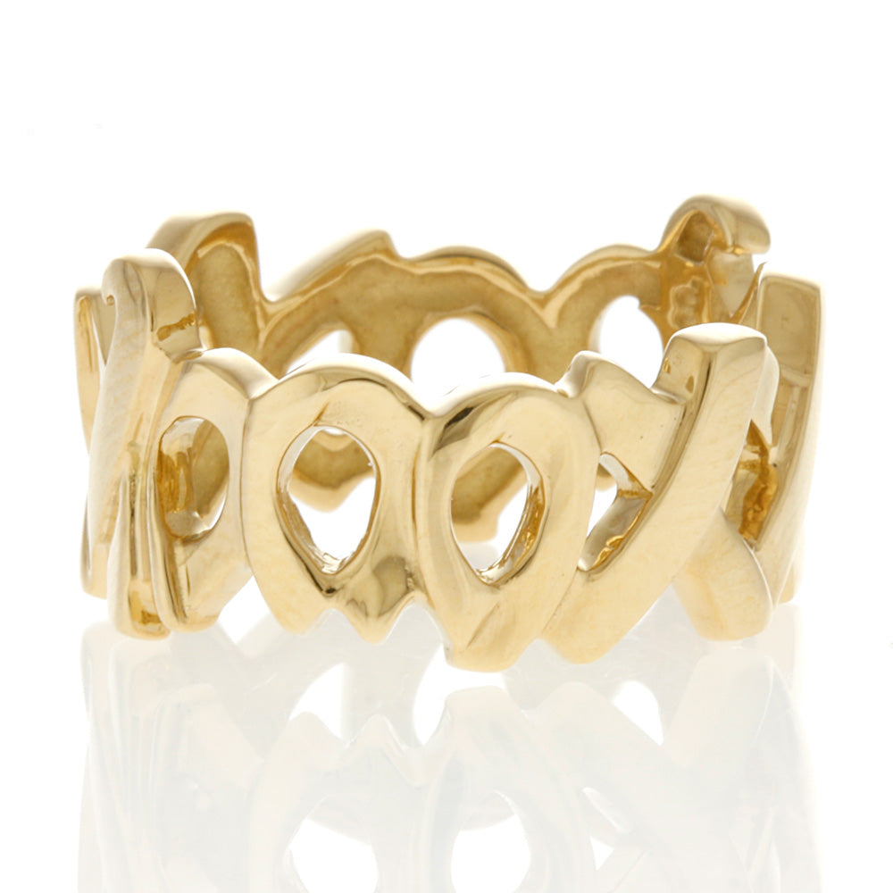 ティファニー TIFFANY&Co. ラブ＆キス リング・指輪 9.5号 18金