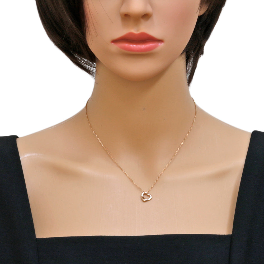 TIFFANY&Co. Tiffany Open Heart Necklace 18K K18 Pink Gold