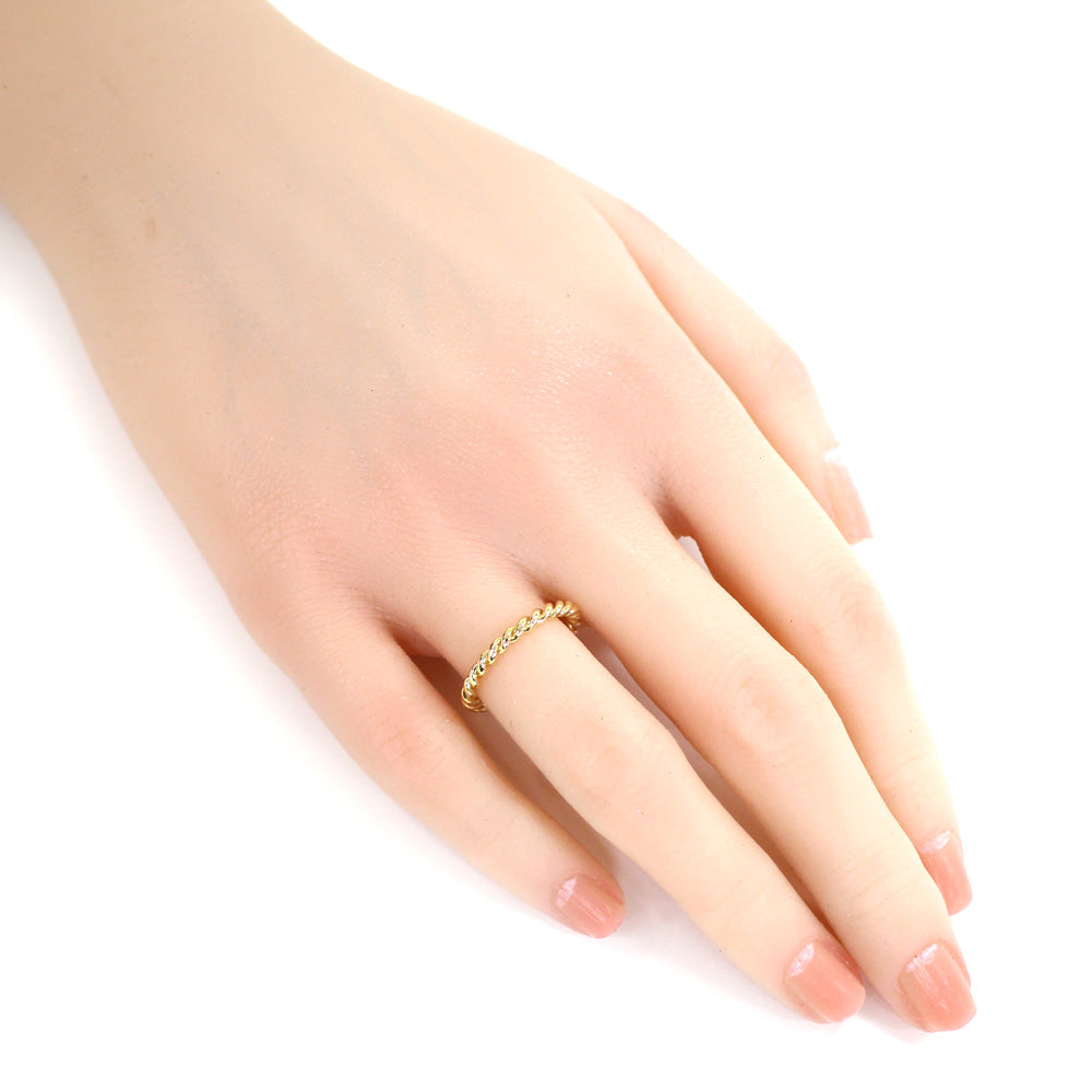 TIFFANY&Co. ティファニー ナローツイスト リング 指輪 10号 18金 K18