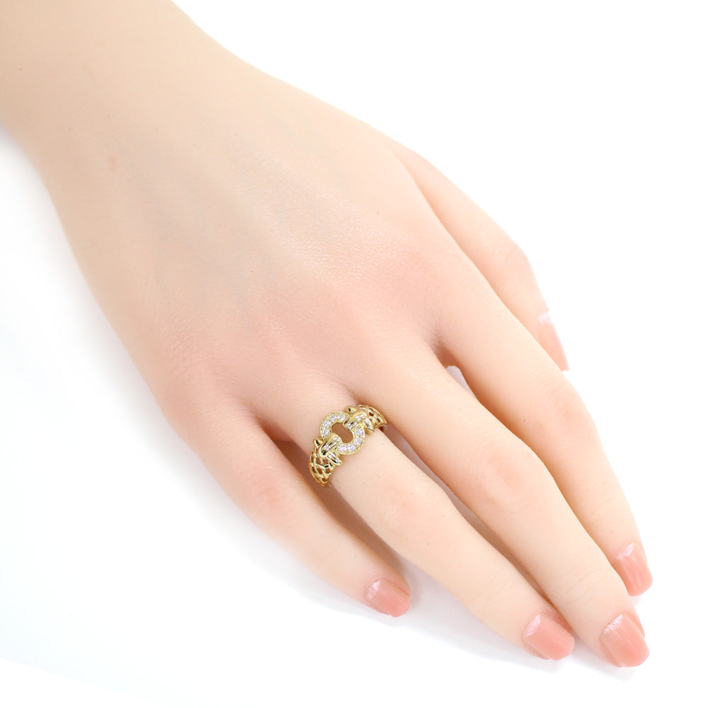 Christian Dior クリスチャンディオール リング 指輪 10.5号 18金 K18イエローゴールド ダイヤモンド レディース 【中古】