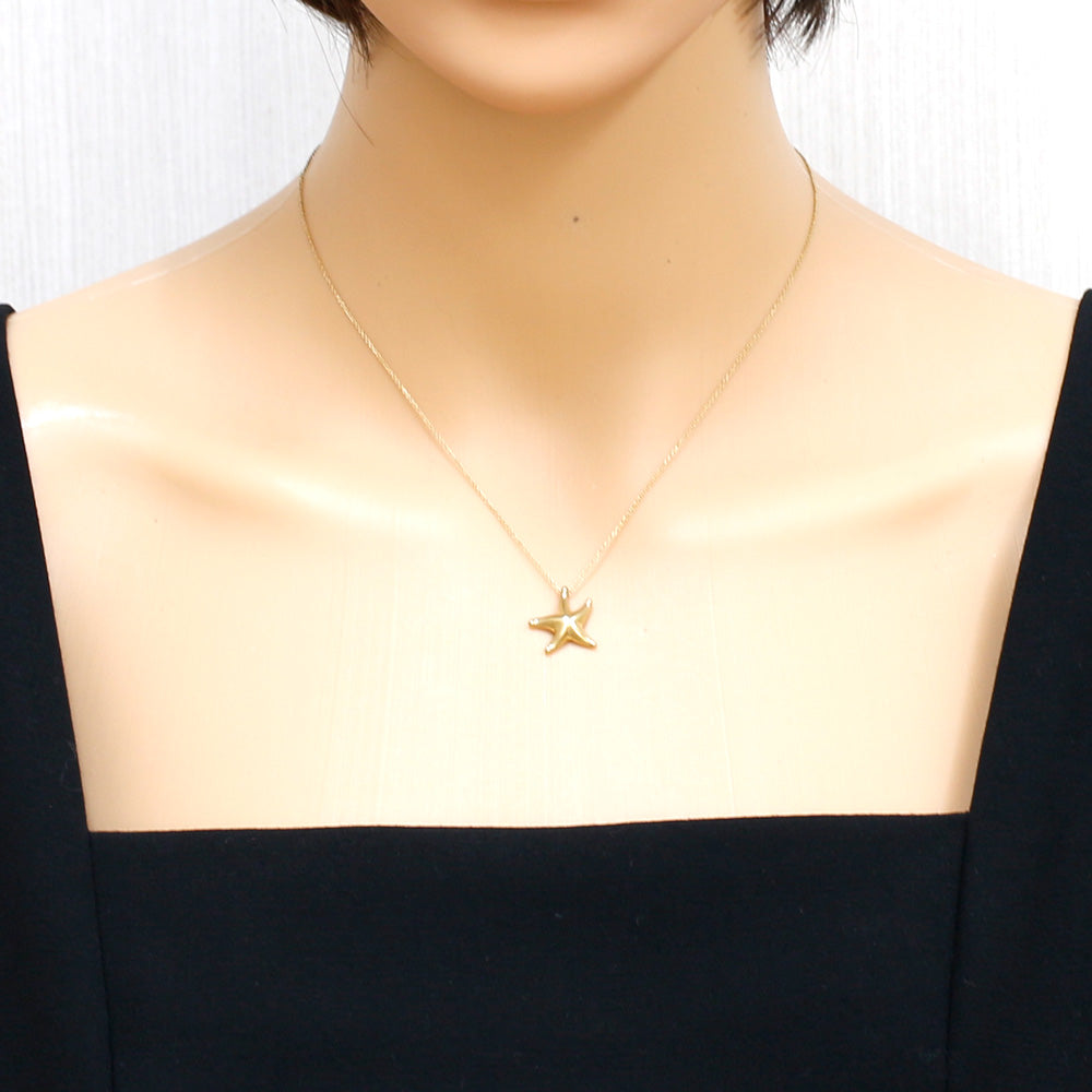 TIFFANY&Co. Tiffany Starfish Necklace 18K Yellow Gold Women's