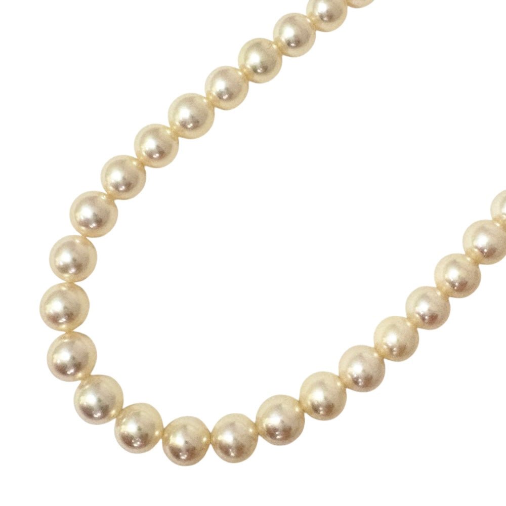 【美品】K14 ホワイトゴールドネックレス パール　うさぎ 総量1.37g MIKIMOTO ミキモト ネックレス K14ホワイトゴールド パール レディース