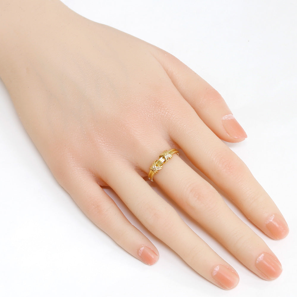 TIFFANY&Co. Tiffany Double Signature Ring, Size 9, 18K Yellow
