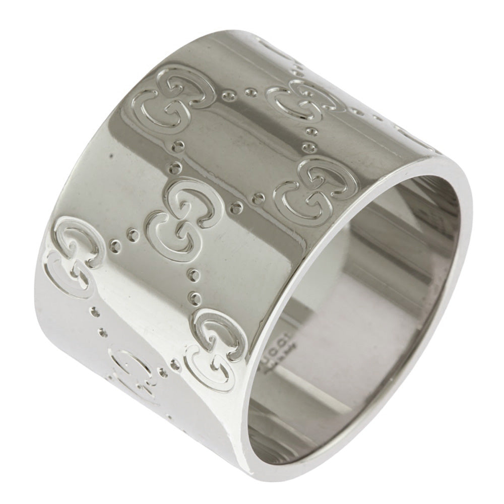 グッチ アイコンワイド リング 指輪 グッチ 13号 18金 レディース