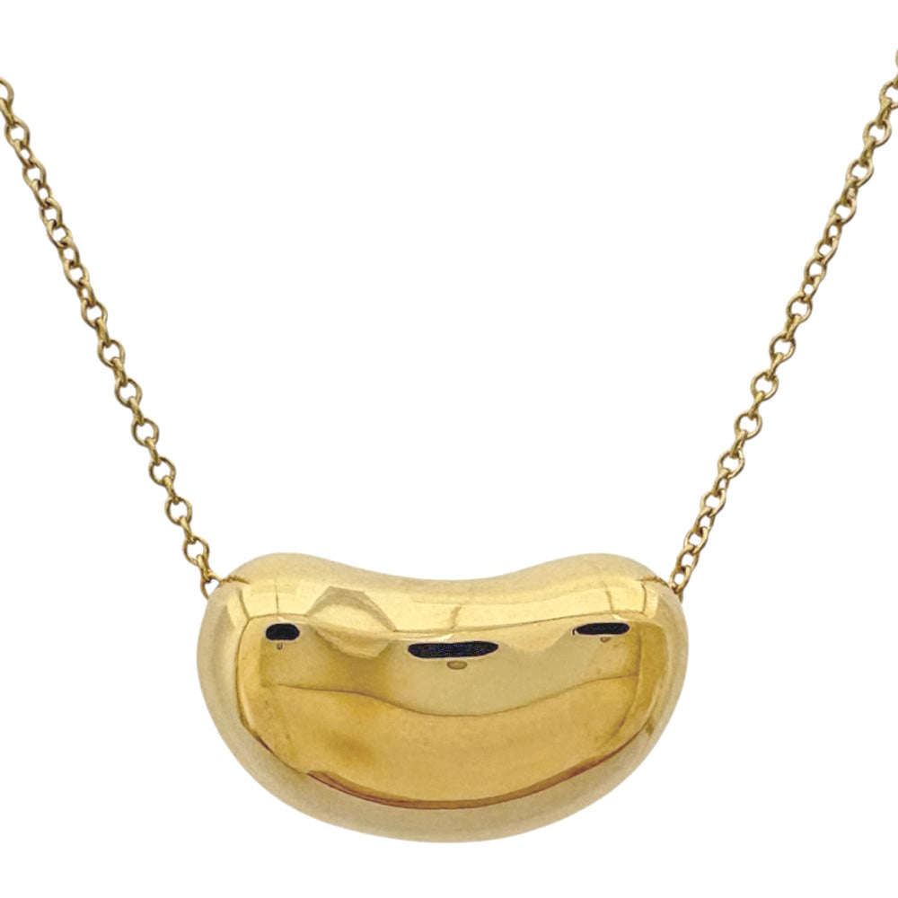 Tiffany & Co. Tiffany Bean Necklace 18 Gold K18 Yellow Gold Ladies