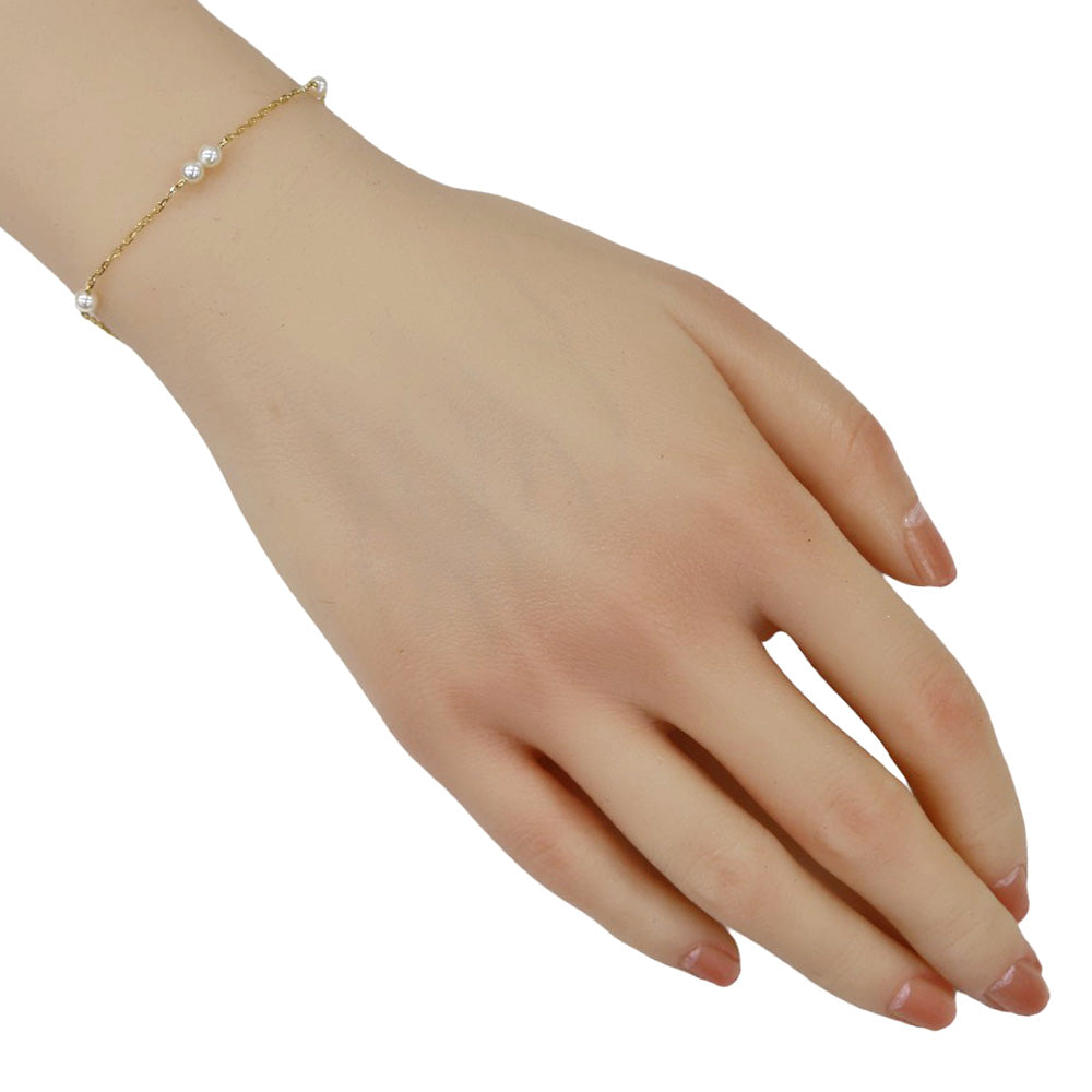 MIKIMOTO ミキモト ブレスレット 18金 K18イエローゴールド アコヤ