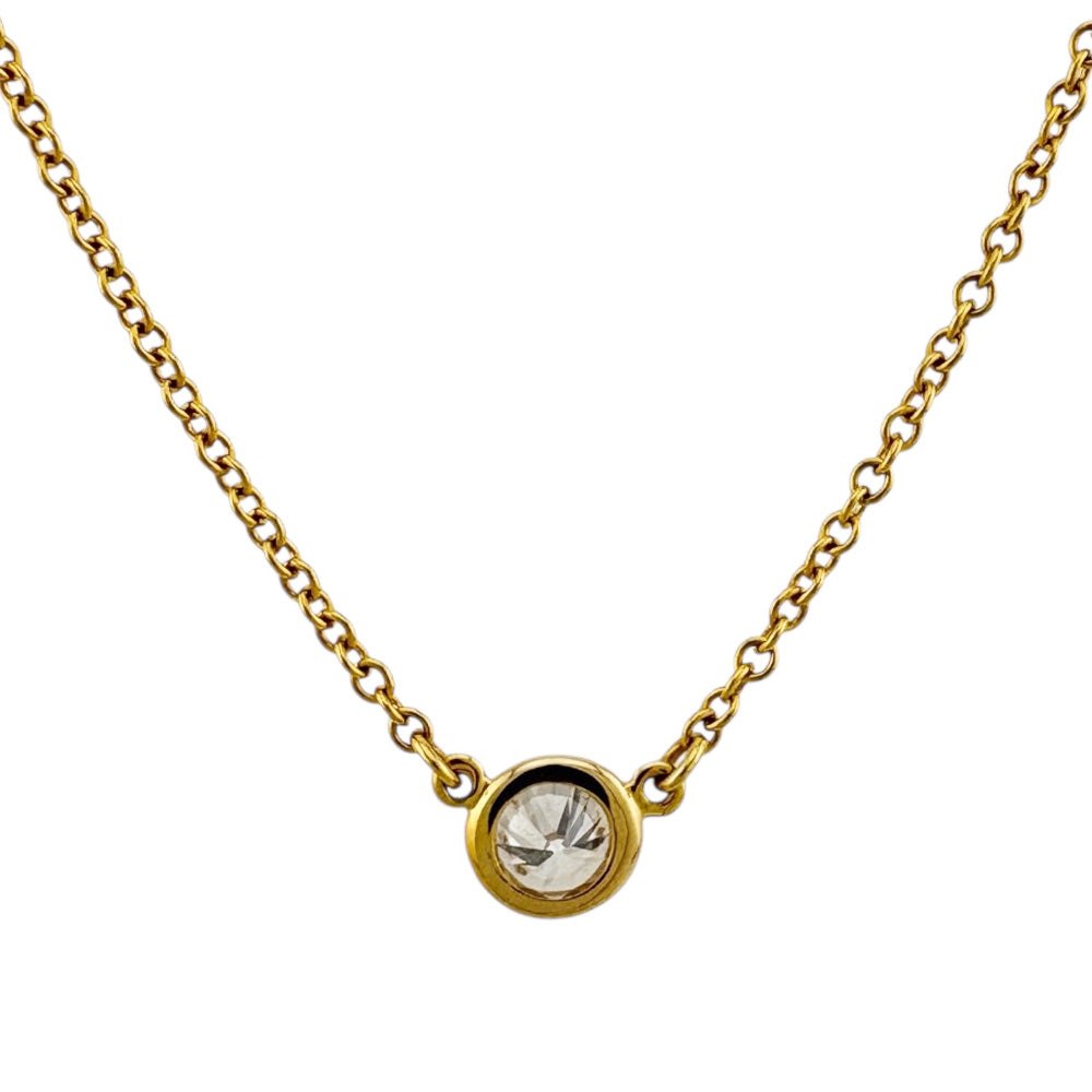 TIFFANY&Co. ティファニー バイザヤード 約0.14ct ネックレス 18金 K18