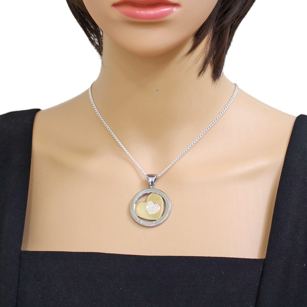 BVLGARI ブルガリ トンドハート ペンダントトップ ステンレススチール
