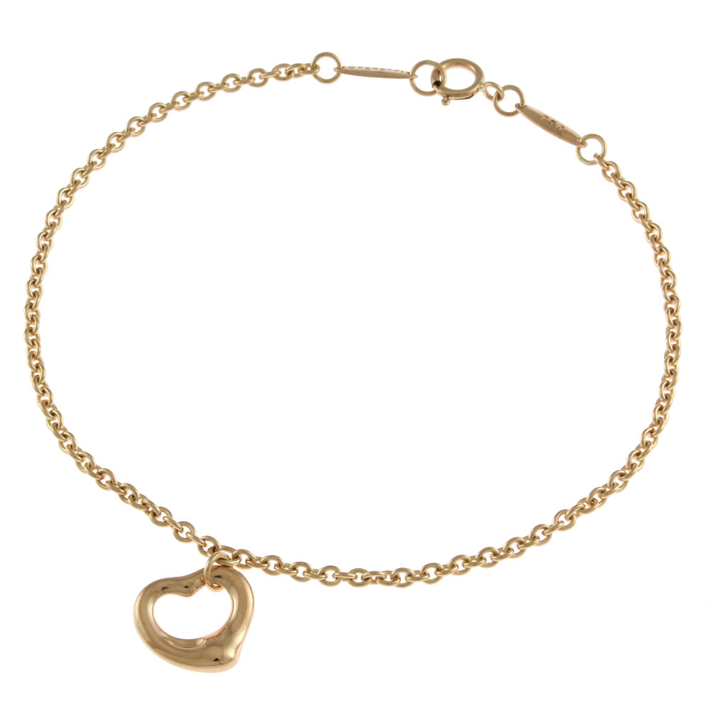 TIFFANY&Co. ティファニー オープンハート ブレスレット 18金 K18