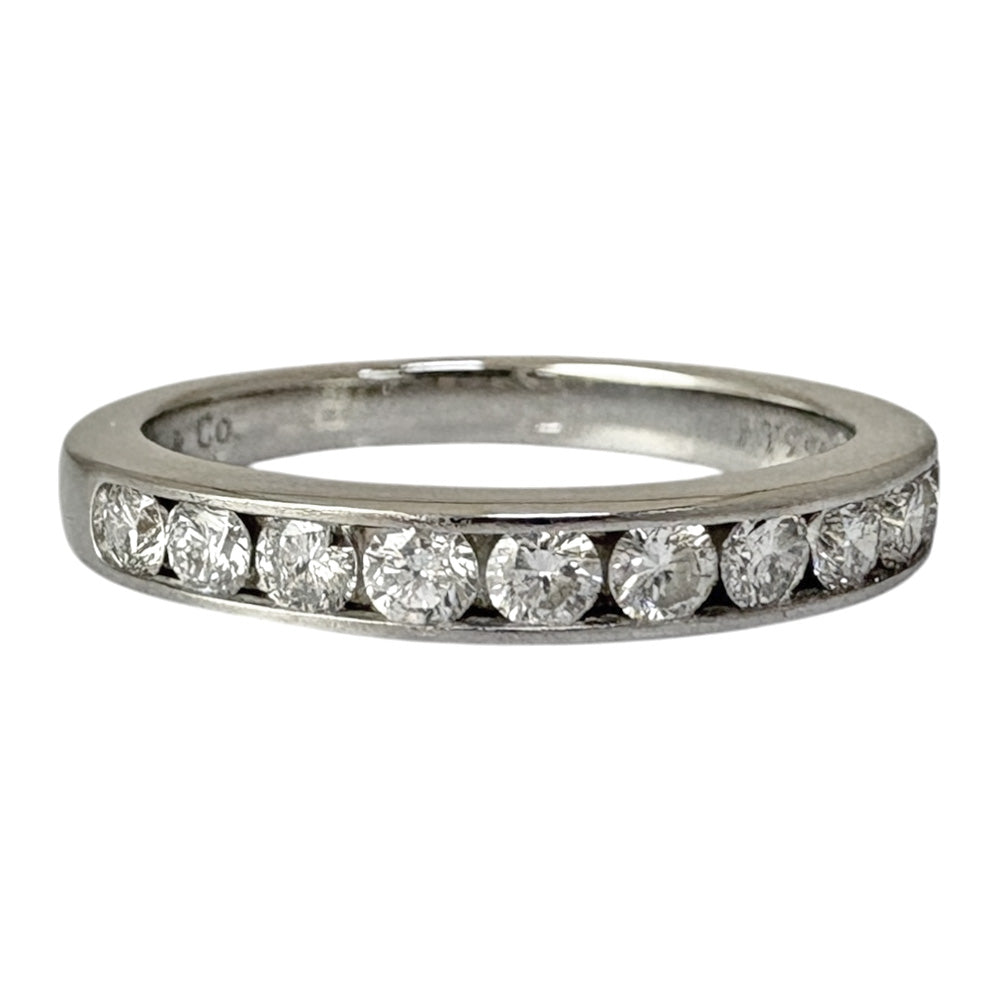 TIFFANY&Co. ティファニー ハーフエタニティ リング 指輪 7.5号 Pt950 