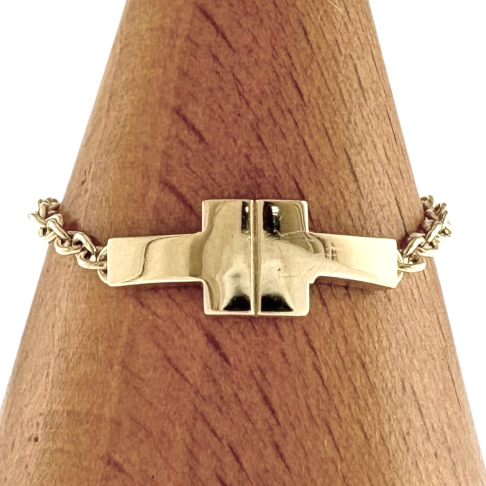 TIFFANY&Co. ティファニー T TWO チェーン リング 指輪 14号 18金 K18