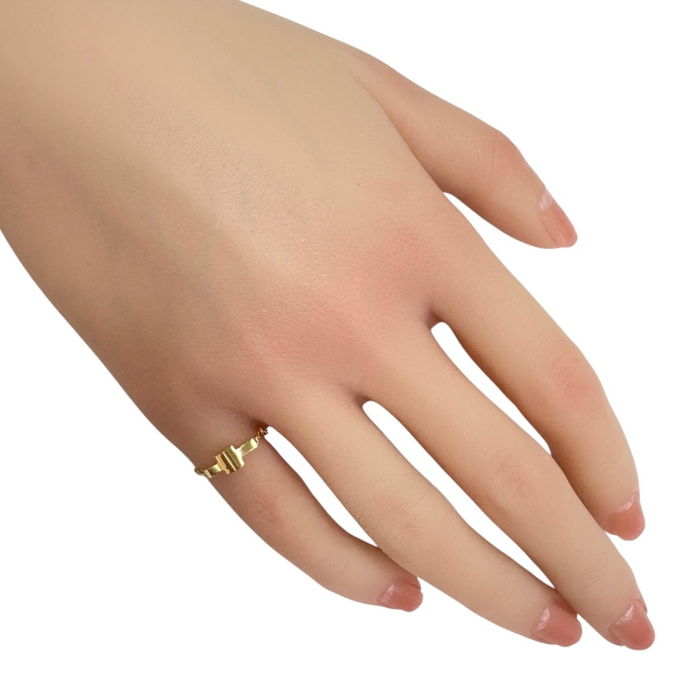 TIFFANY&Co. ティファニー T TWO チェーン リング 指輪 14号 18金 K18