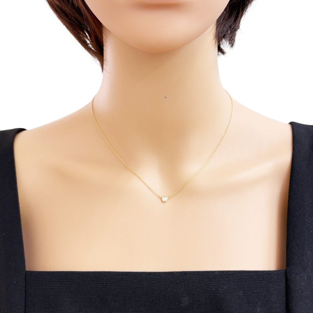 TIFFANY&Co. ティファニー バイザヤード 約0.14ct ネックレス 18金 K18