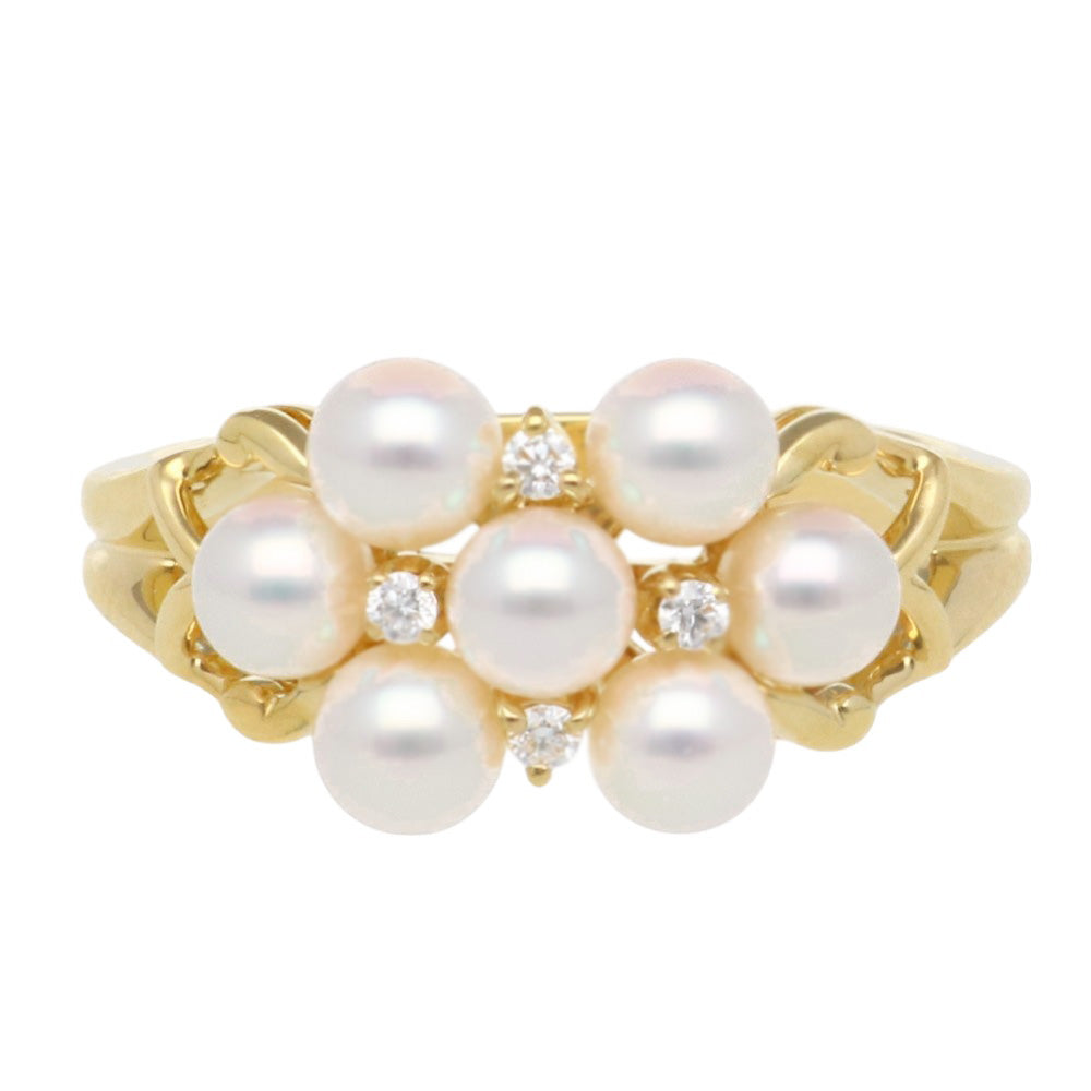 MIKIMOTO ミキモト リング 指輪 13号 18金 K18イエローゴールド パール