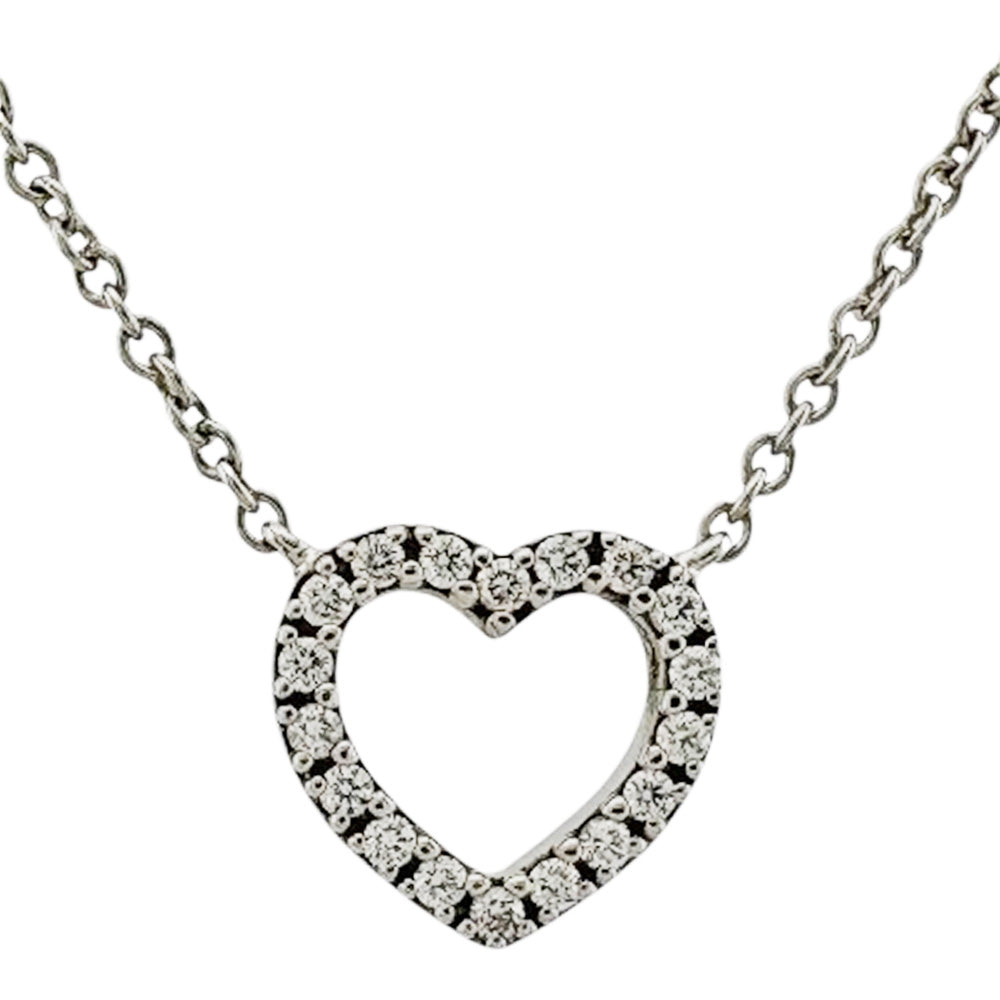TIFFANY&Co. ティファニー メトロハート ネックレス 18金 K18ホワイト