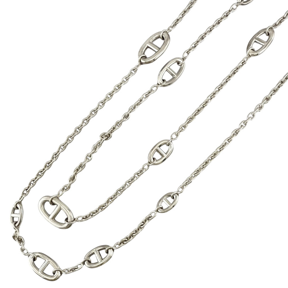 HERMES エルメス 2022 シェーヌダンクル ファランドール シルバー925 ネックレス シルバー ユニセックス HERMES/エルメス】 シェーヌダンクル ファランドール160 ネックレス