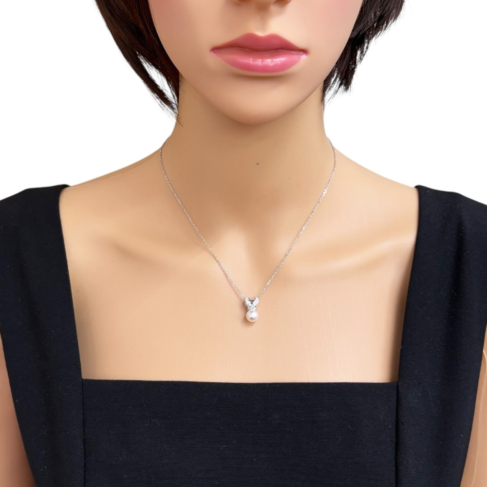 MIKIMOTO ミキモト ネックレス 18金 K18ホワイトゴールド アコヤパール
