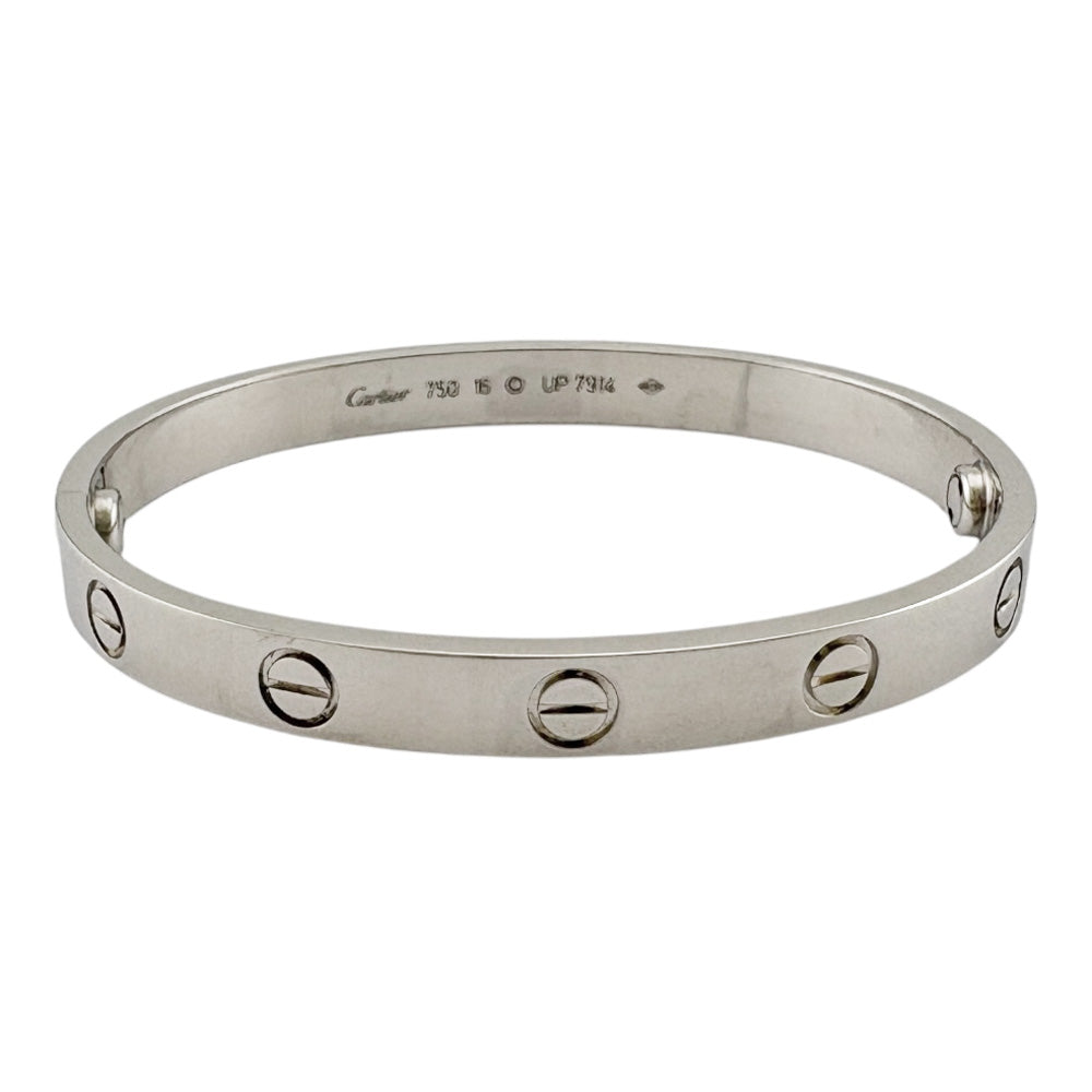Cartier ラブブレス クラシック　18サイズ　美品 CARTIER カルティエ ラブブレス バングル 18金 K18ホワイトゴールド