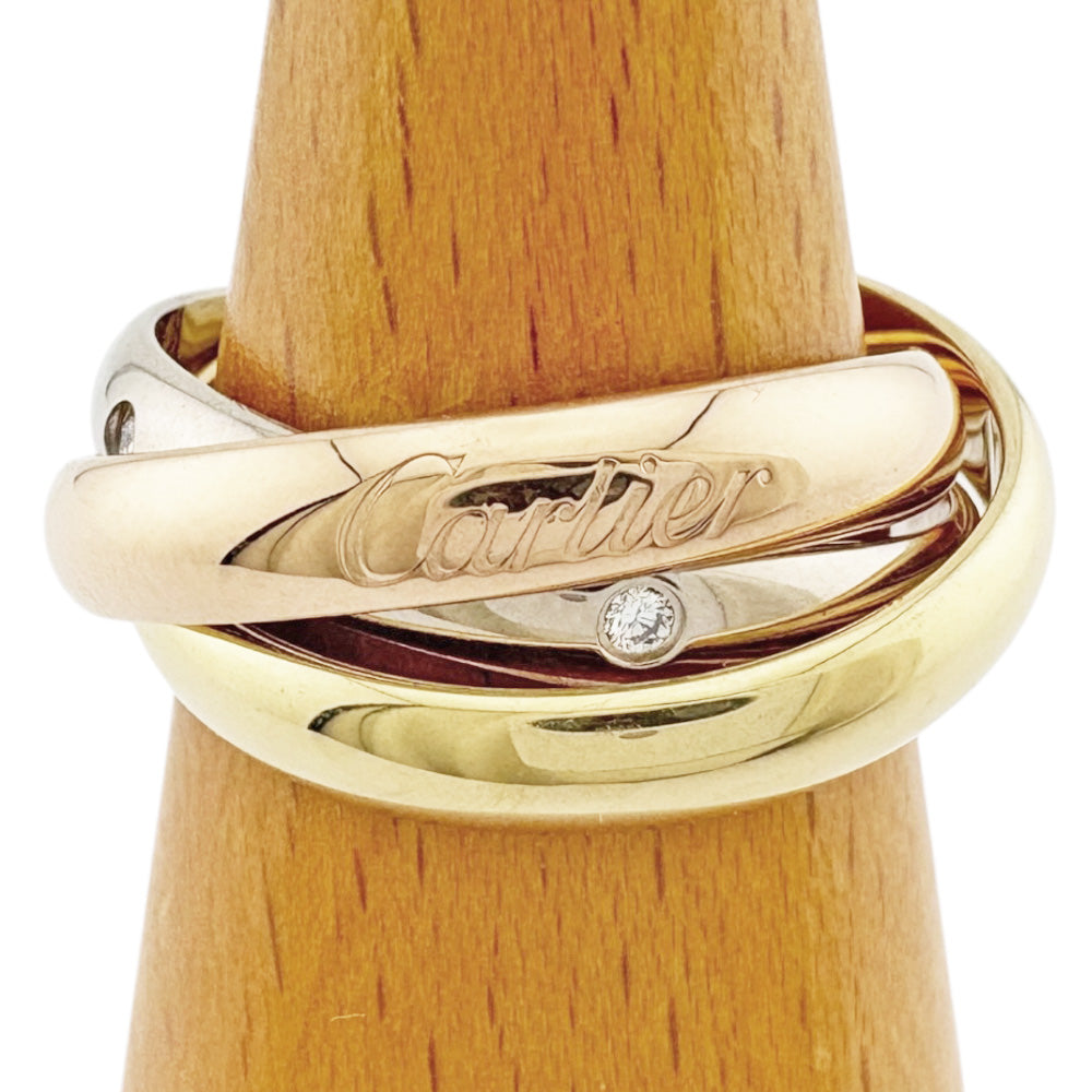 ☆美品 レア☆カルティエ 1990 3連リング トリニティ・ボールペン CARTIER カルティエ トリニティ 3連 リング 指輪 11号 18金 K18