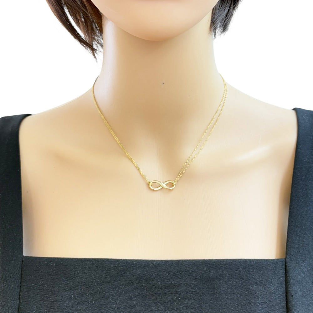 TIFFANY&Co. Tiffany Infinity Necklace 18K K18 Yellow Gold Women's