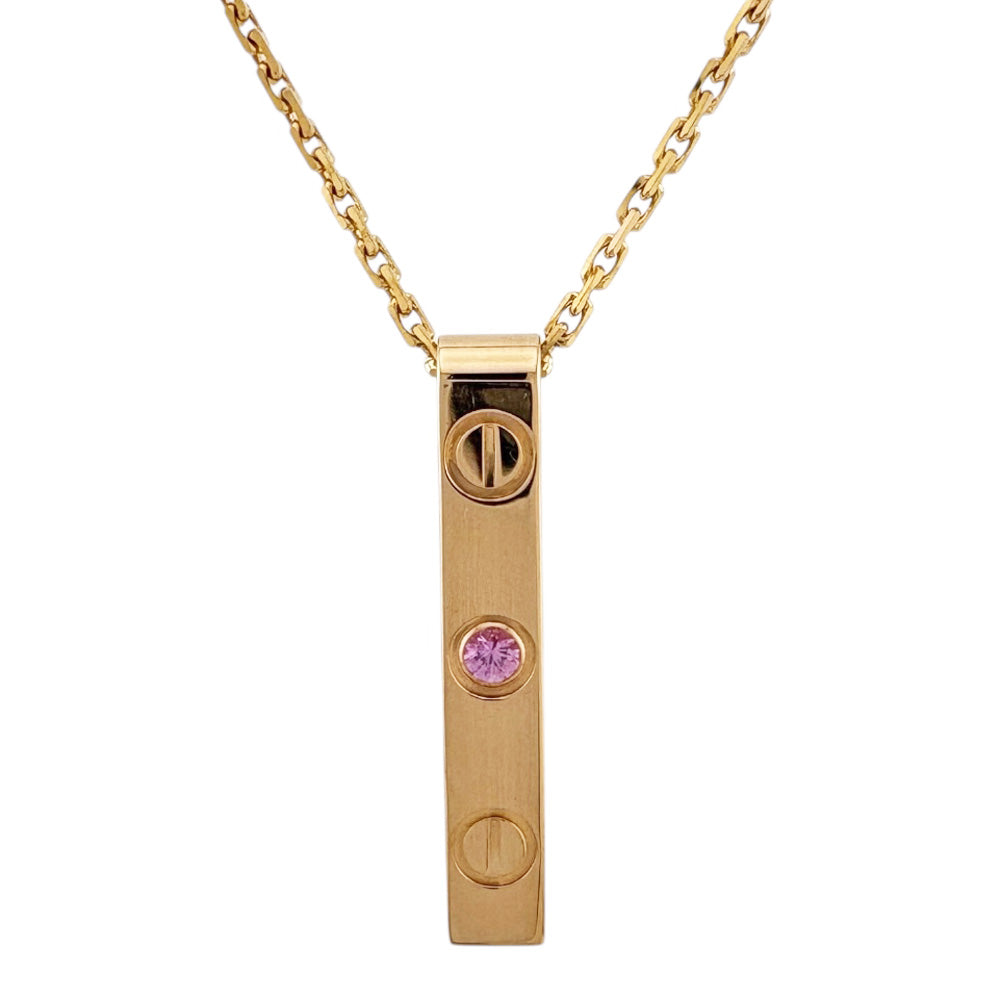 CARTIER カルティエ ラブプレート ネックレス 18金 K18ピンクゴールド