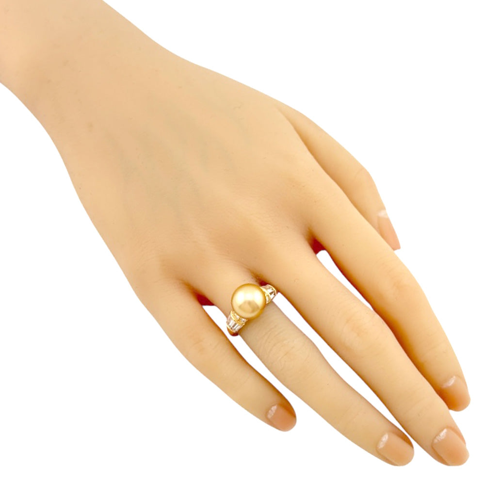 MIKIMOTO ミキモト リング 指輪 11号 18金 K18イエローゴールド パール