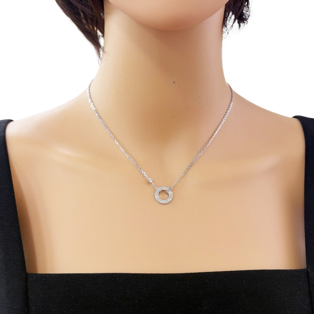 CARTIER カルティエ ラブ サークル ネックレス 18金 K18ホワイト