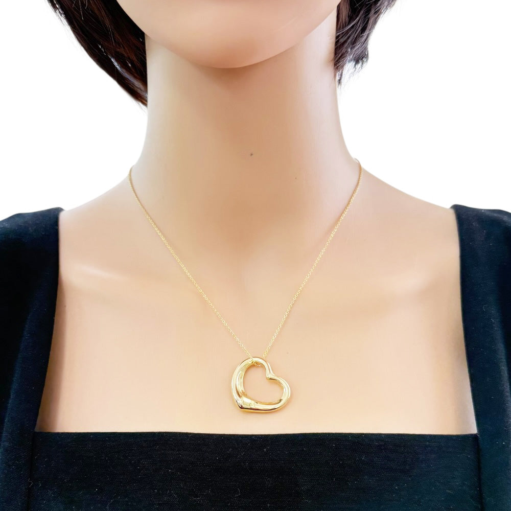 TIFFANY&Co. ティファニー オープンハート ネックレス 18金 K18