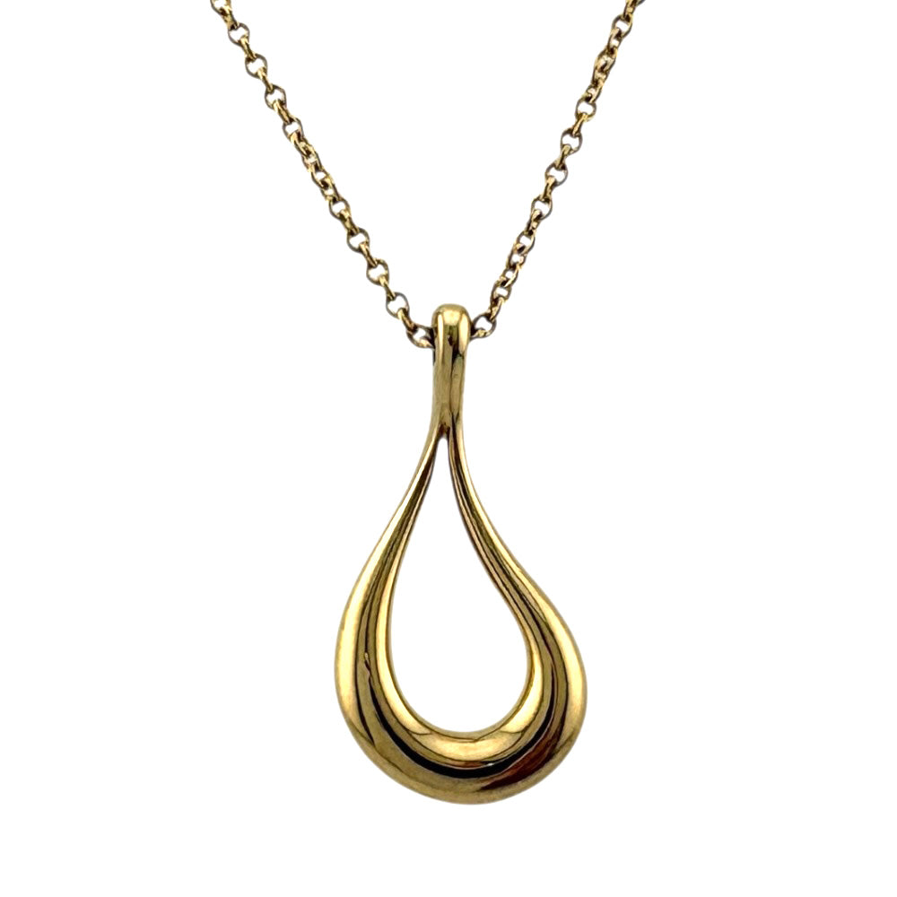 TIFFANY&Co. ティファニー オープンティアドロップ ネックレス 18金