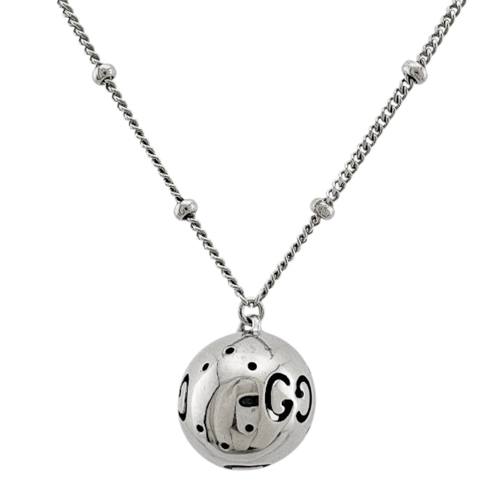 GUCCI グッチ アイコンボール ネックレス 18金 K18ホワイトゴールド