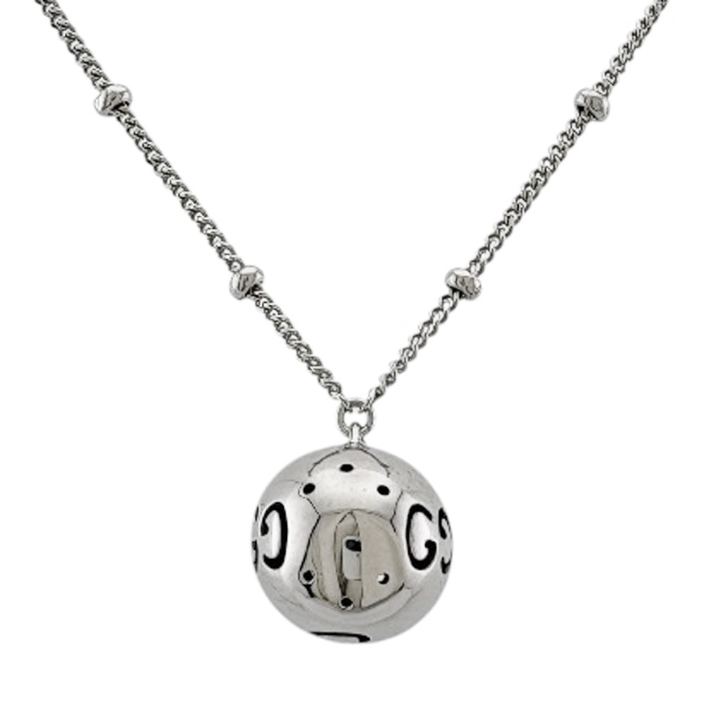 GUCCI グッチ アイコンボール ネックレス 18金 K18ホワイトゴールド