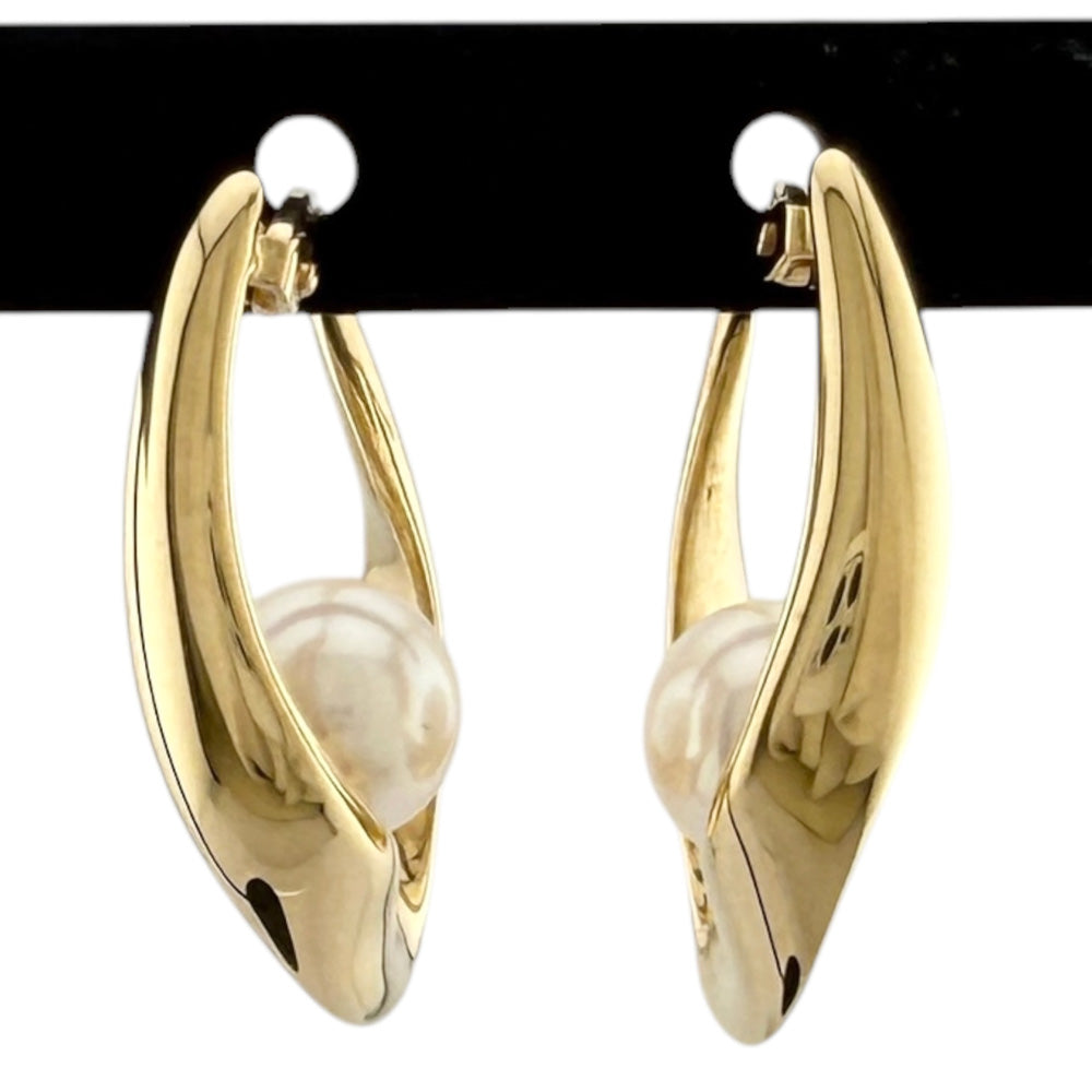 MIKIMOTO ミキモト ピアス 18金 K18イエローゴールド パール