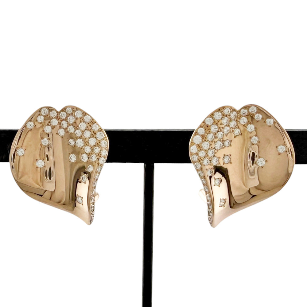 MIKIMOTO ミキモト ピアス 18金 K18ピンクゴールド ダイヤモンド