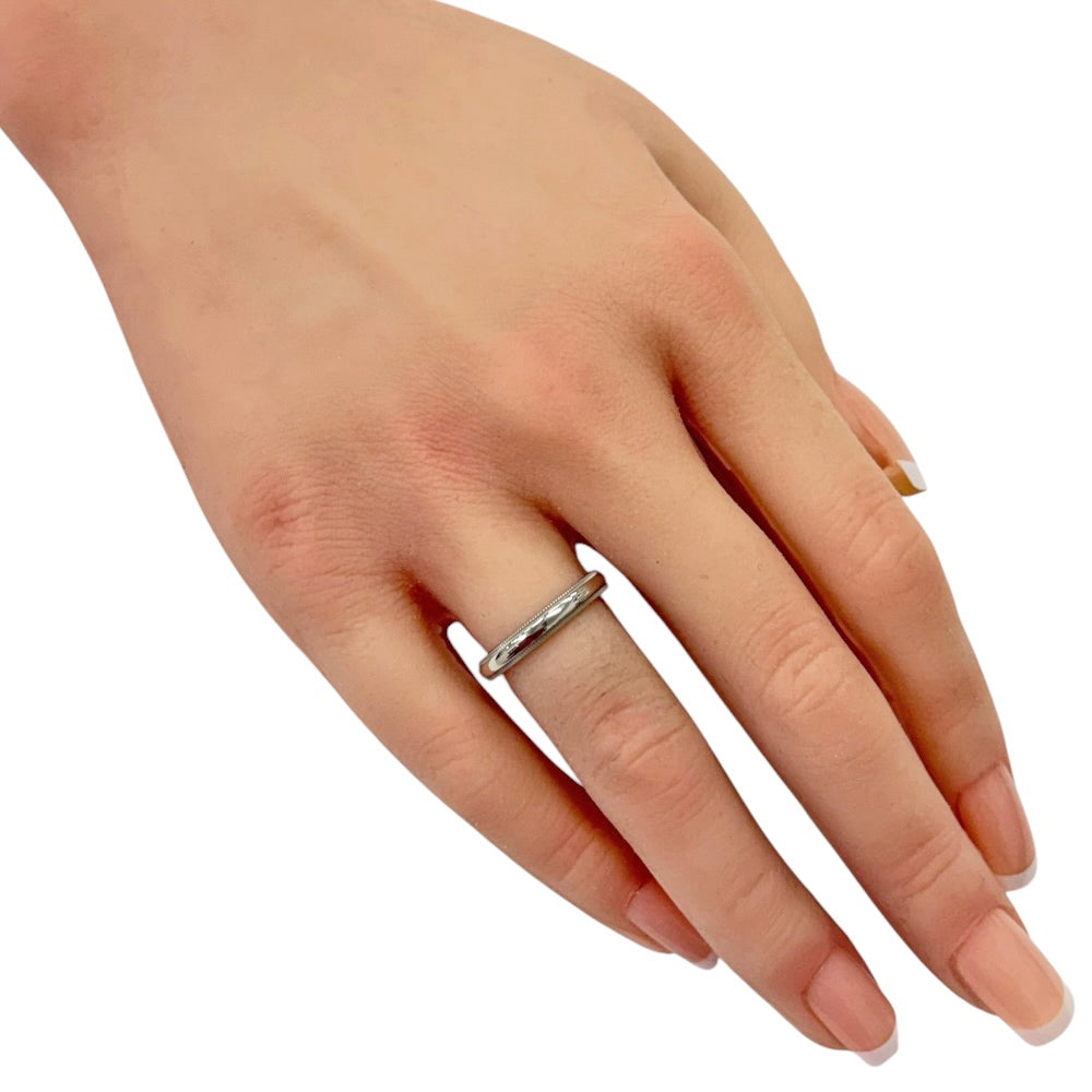 TIFFANY&Co. ティファニー ミルグレイン リング 指輪 11.5号 Pt950