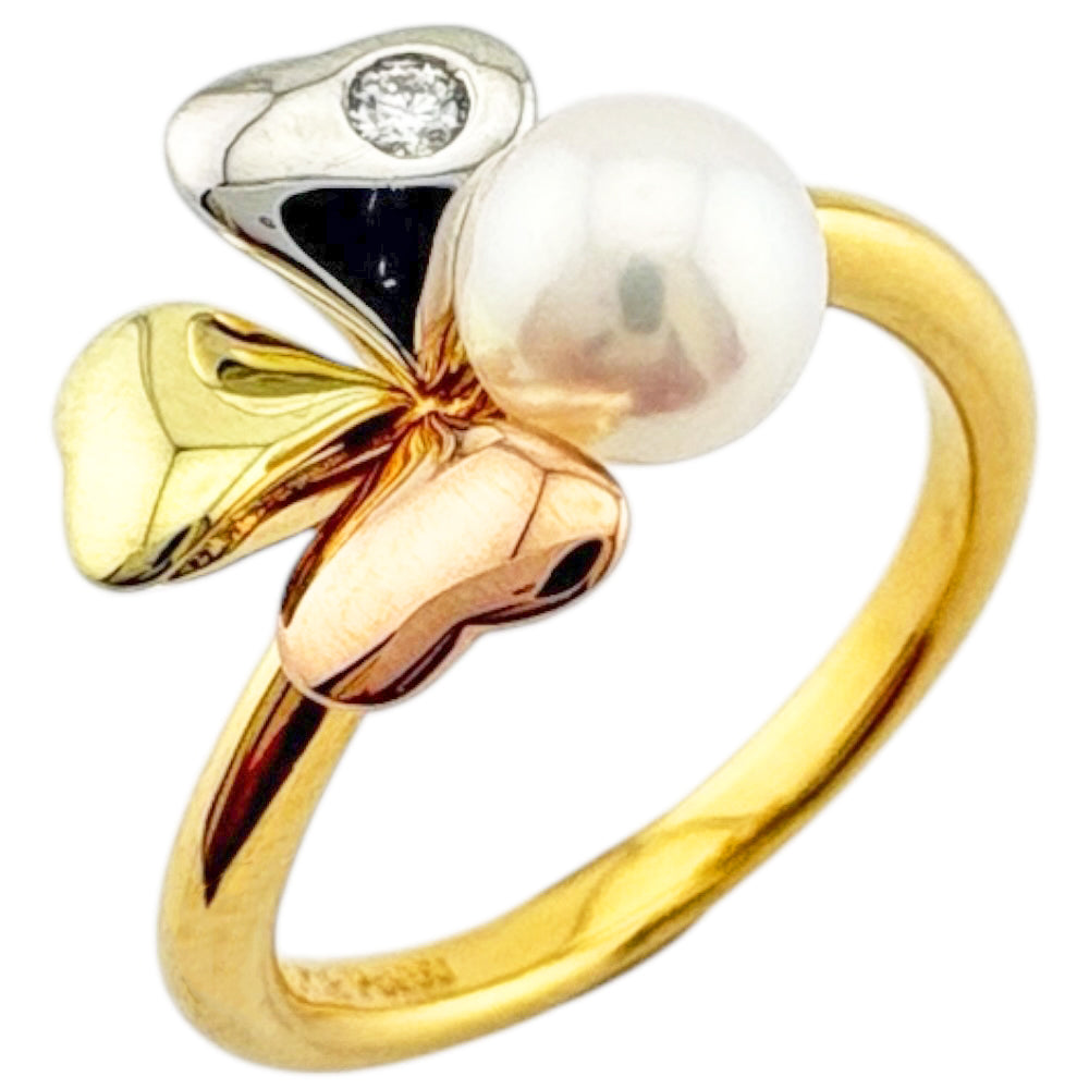 MIKIMOTO K18 デザインリング MIKIMOTO ミキモト リング 指輪 9号 18金 K18ピンクゴールド