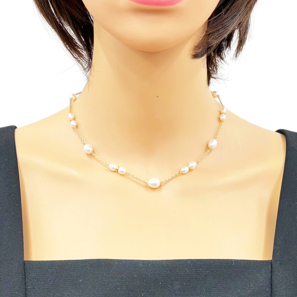 1918 ミキモトパールネックレスK18YGイエローゴールド6.4mm MIKIMOTO ミキモト ネックレス 18金 K18イエローゴールド パール