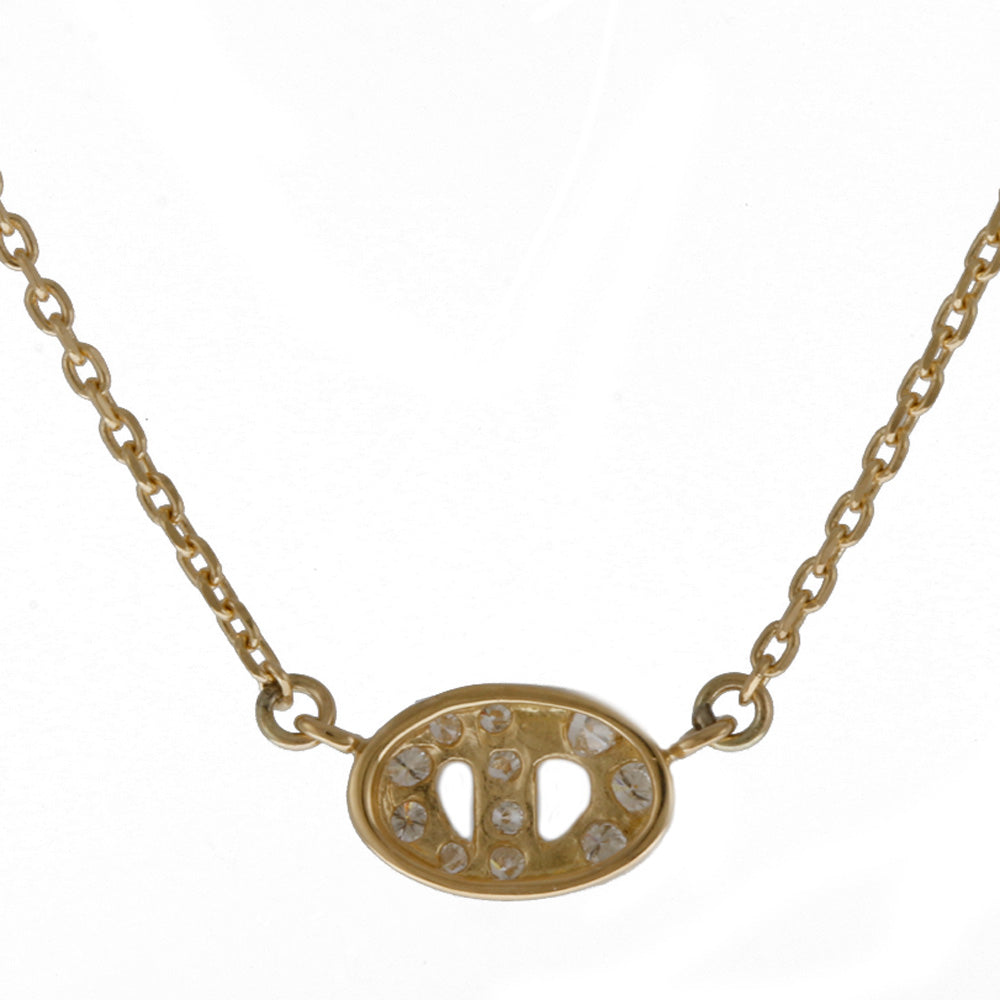 Dior k18 K18 ネックレス VINTAGE DIOR/ディオール】K18・diamond necklace（ネックレス