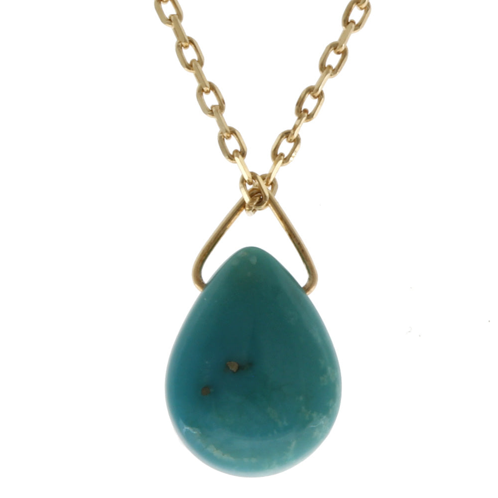 agete necklace 10K gold turquoise ladies used – 【公式】リサイクル
