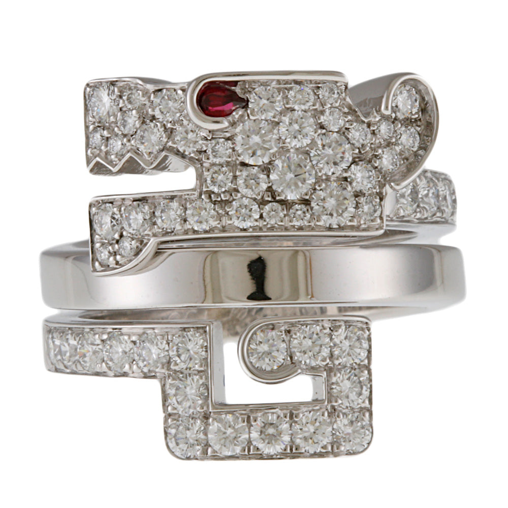 カルティエ CARTIER ル ベゼデュド ドラゴン リング 指輪 10.5号 18金 