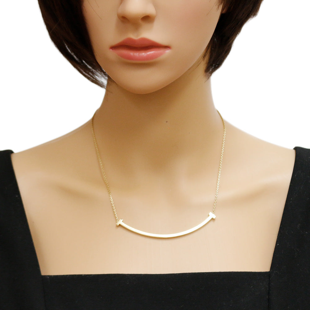 ティファニー TIFFANY&Co. スマイル ネックレス 18金 K18イエロー