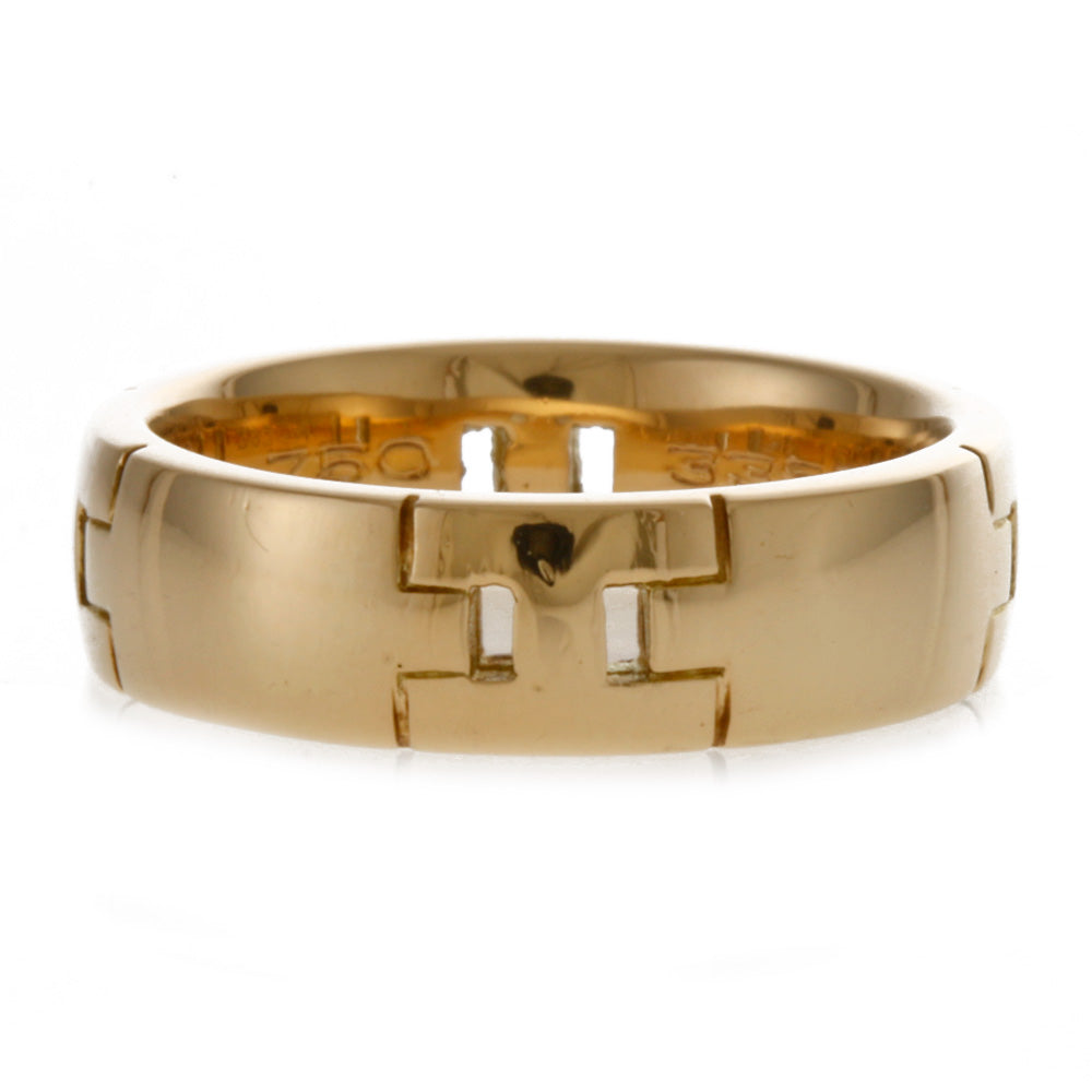 Hermes Hercules Ring, Size 10.5, 18K Yellow Gold, Women's, Used