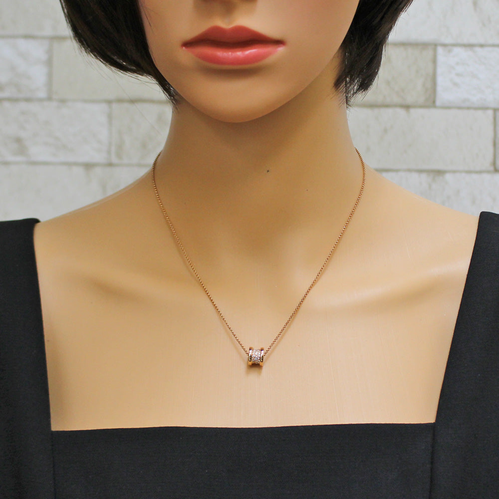 BVLGARI B.Zero1 Necklace 18K K18 Pink Gold Diamond Women's Used