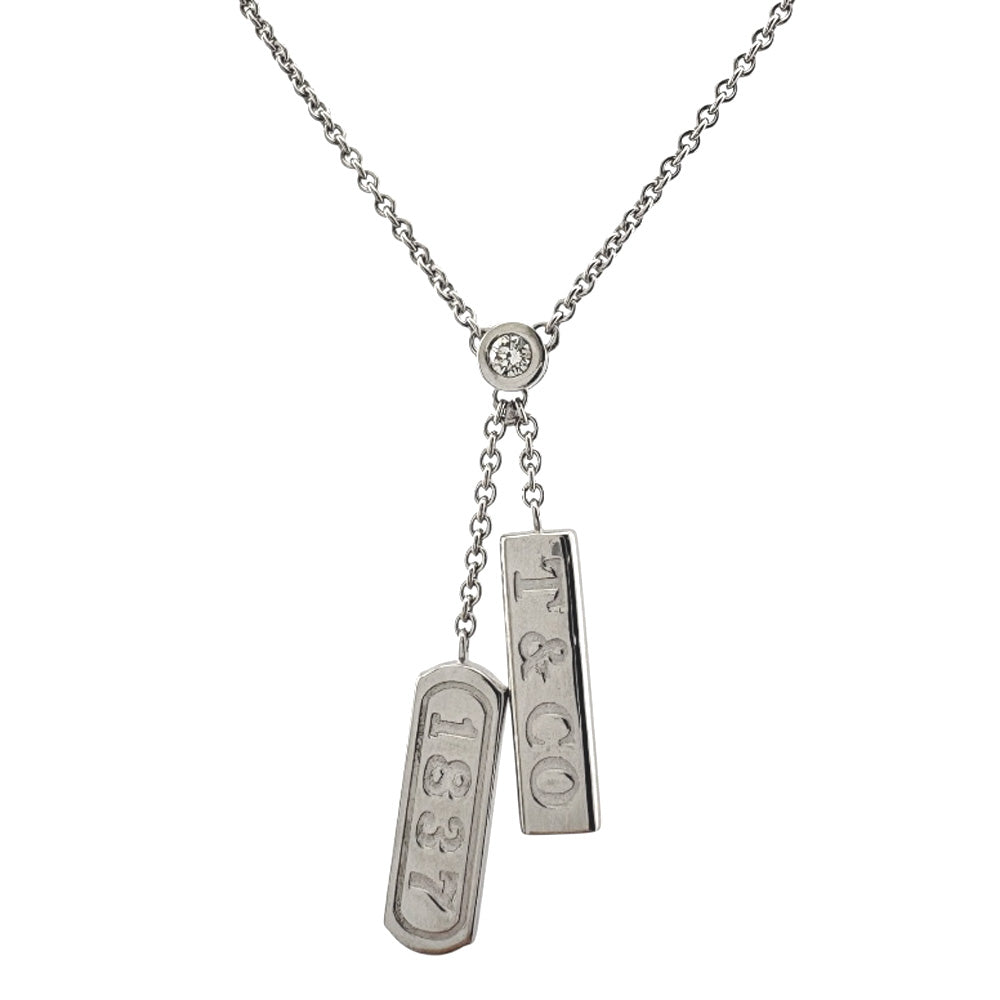 TIFFANY&Co. ティファニー 1837ダブルバー ネックレス 18金 K18