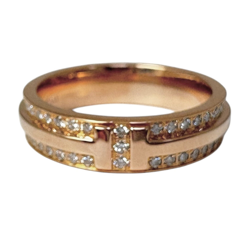 TIFFANY&Co. ティファニー Tナロー フルダイヤモンド リング 指輪 7.5