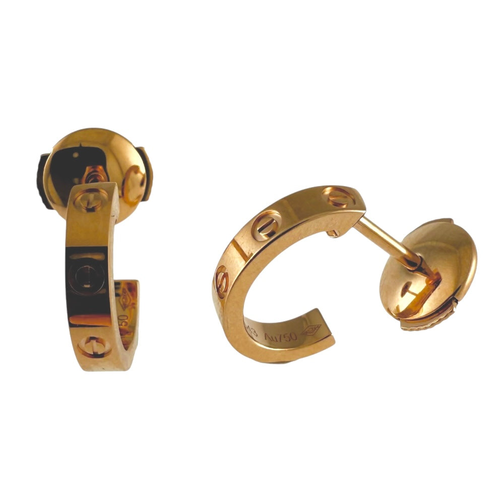 CARTIER カルティエ ミニラブ ピアス 18金 K18ピンクゴールド