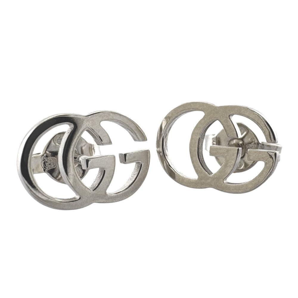 GUCCI グッチ GG ピアス 18金 K18ホワイトゴールド ユニセックス 中古