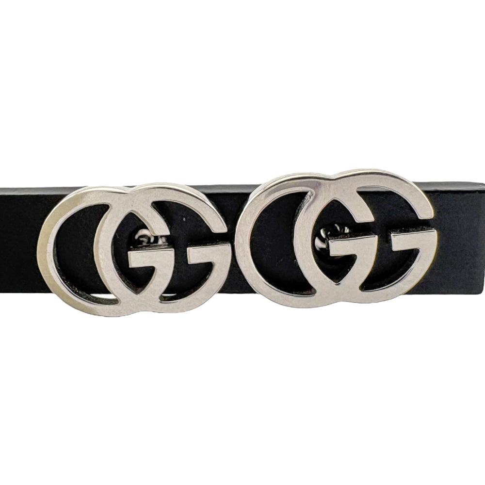GUCCI グッチ GG ピアス 18金 K18ホワイトゴールド ユニセックス 中古