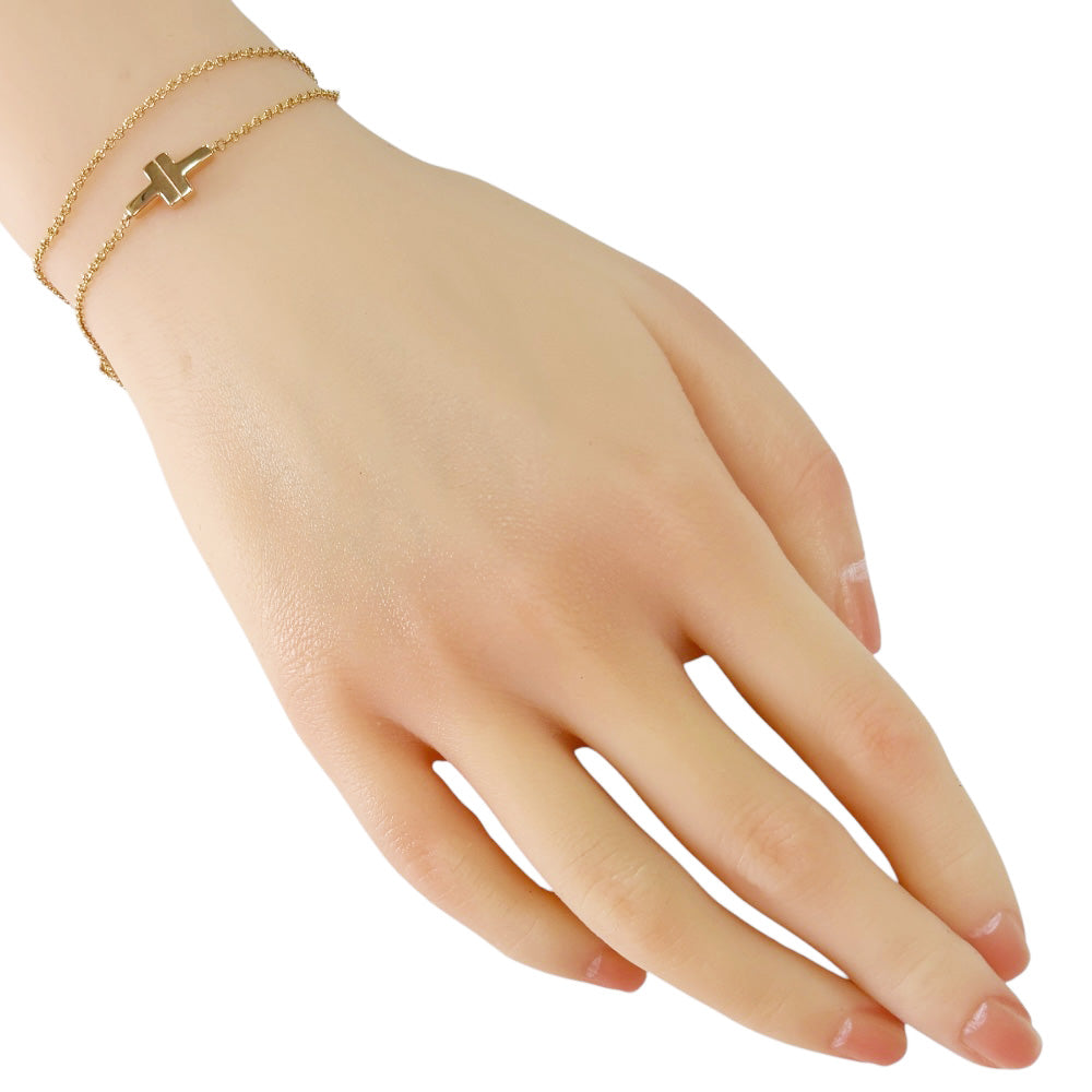 TIFFANY&Co. Tiffany T TWO Double Chain Bracelet 18K K18 Pink Gold