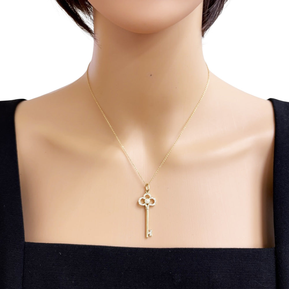 TIFFANY&Co. ティファニー クラウンキー ネックレス 18金 K18イエロー